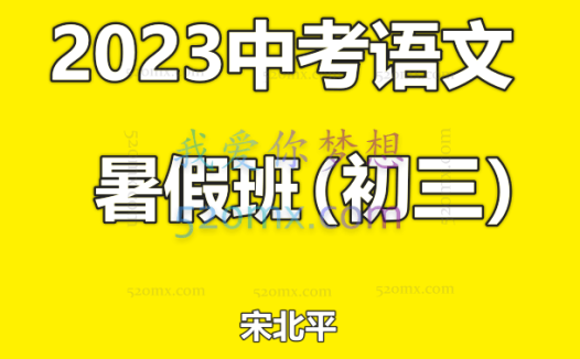 2023中考语文宋北平暑假班(初三)