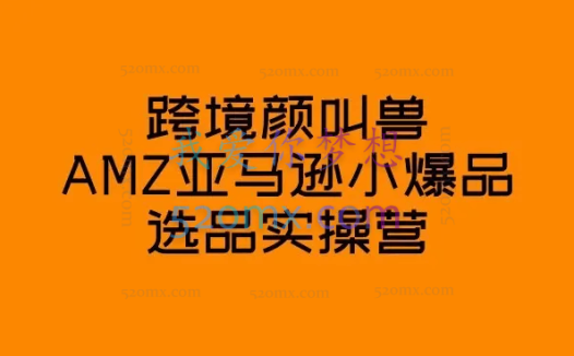 跨境颜叫兽:AMZ亚马逊小爆品选品实操营200+电商选品细分类目推荐价值7998元。