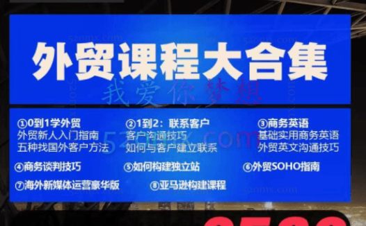 旺坤商学院:外贸课程大合集,涵盖(社媒、商务英语、谈判、独立站、Tiktok、soho)