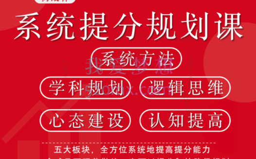 树成林：《逆袭课》学科系统提分课程，照着做就一定可以提分的逆袭课