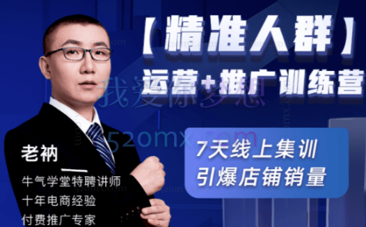 牛气学堂老衲【精准人群】运营+推广训练营