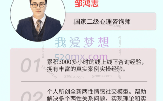 邹鸿志爱情读心术(认知)