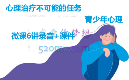 王浩威:心理治疗不可能的任务-青少年心理 微课6讲录音+课件