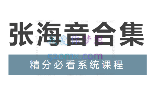 张海音:精分课程30讲视频+音频+课件