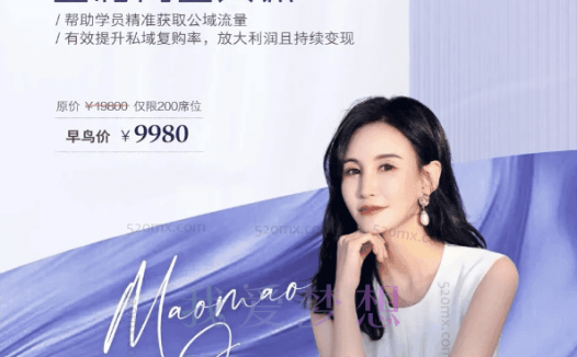 毛毛姐全域(公+私域)盈利商业大课(烟台站)