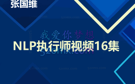 张国维：NLP执行师视频16集
