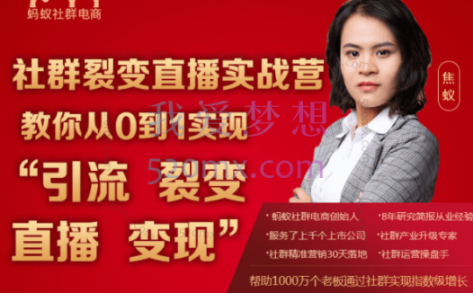 蚂蚁社群电商·社群裂变直播实战营