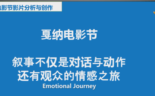 线上直播课《电影节影片分析与创作》