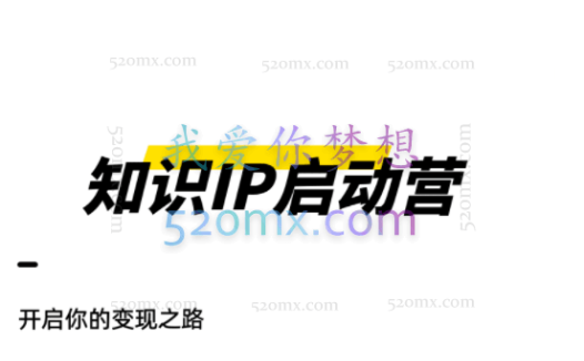 黄有璨:知识IP启动营