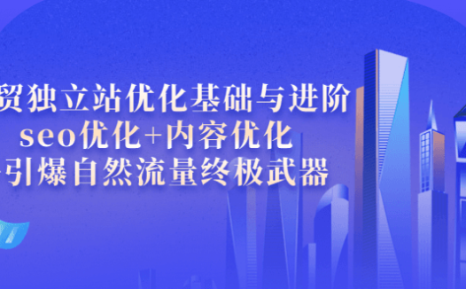 叶建阳老师·外贸独立站优化基础与进阶