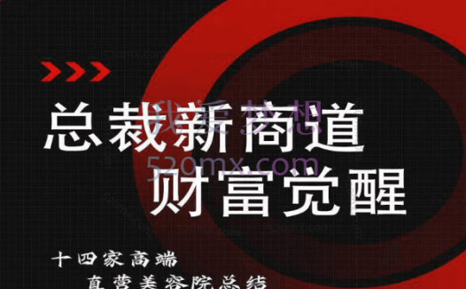 九亿美商学:总裁新商道(美业老板必修课)