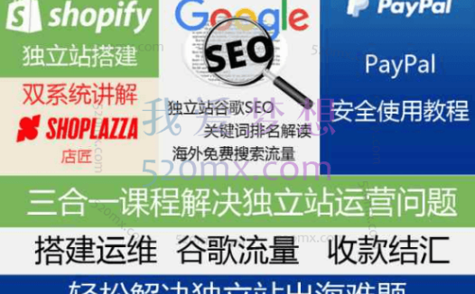 2024跨境小哥独立站搭建和流量优化，涵盖：Shopify、Google SEO优化、Google Ads广告投放