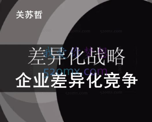 关苏哲·以弱胜强 企业差异化竞争策略