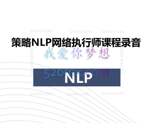 策略NLP网络执行师1-2阶课程录音