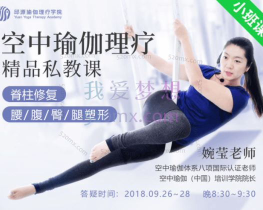 婉莹空中瑜伽理疗精品私教课+笔记