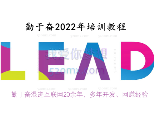 勤于奋2022年国外LEAD教程(视频+课件)