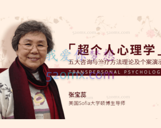 张宝蕊：超个人心理学，五大咨询与治疗方法理论及个案演示课程