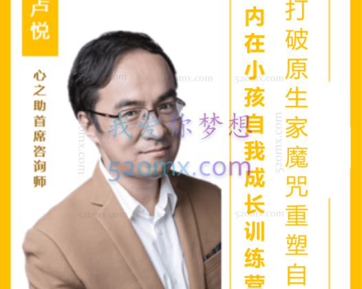 卢悦：内在小孩自我成长训练营，打破原生家庭魔咒重塑自我音频课程