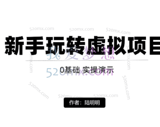 陆明明：新人实操虚拟项目步骤演示（0基础打造自动盈利店铺）