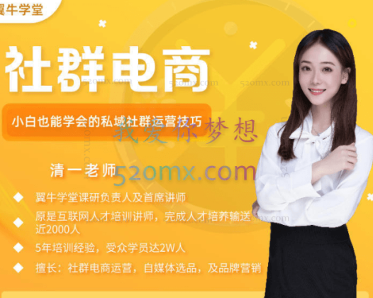 翼牛学堂课：社群电商 【闲鱼】