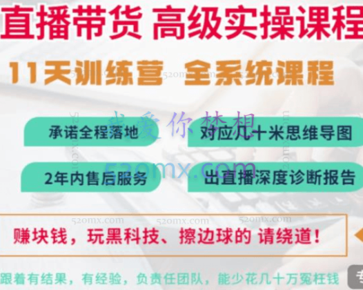 俗人六哥抖音直播带货全系统高级实操课程，11天系列课程+公司内部群，运营、推广、主播培养