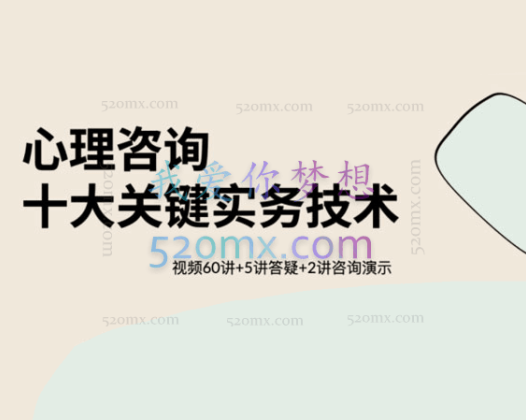 心理咨询十大关键实务技术