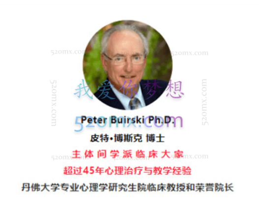 【大师视频课】主体间心理治疗理论与「个案演示」12讲——主体间临床大家Peter讲授