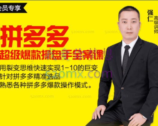 逐鹿学堂：拼多多超级爆款操盘手全案课