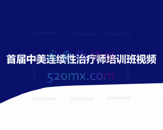 首届中美连续性治疗师培训班视频