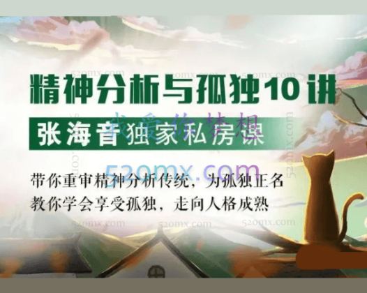 张海音私房课：为孤独正名走向人格成熟，精神分析与孤独10讲