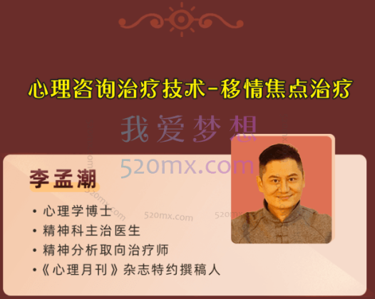 李孟潮：心理咨询治疗技术-移情焦点治疗(TFP)三天培训录音