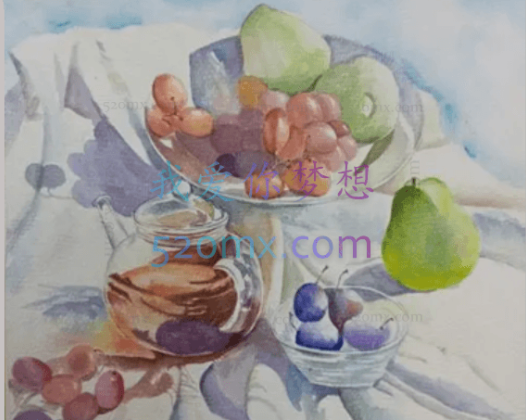 水彩实战案例分析视频教学_水彩专业水彩画课程教案分析_水彩教学视频