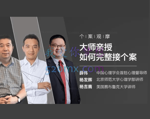 个案观摩：大师亲授如何完整接个案 Mark Yang 薛伟 杨发辉