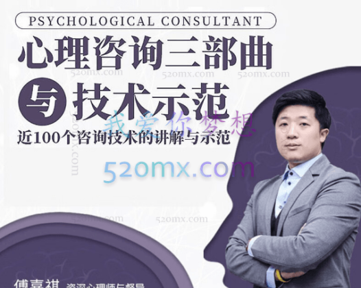 傅嘉祺：心理咨询三部曲与技术示范 四大阶段11大学派75集高清视频