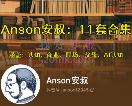 Anson安叔：11套合集涵盖：认知、商业、职场、父母、AI认知