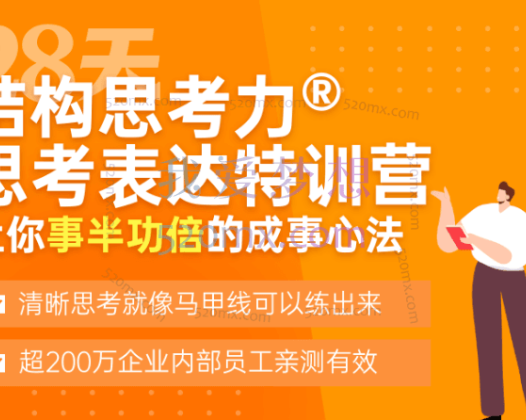 《结构思考力®28天思考表达特训营》3期
