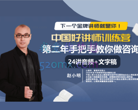 赵小明：第二年手把手教你做咨询 咨询案例课24讲音频+文字稿