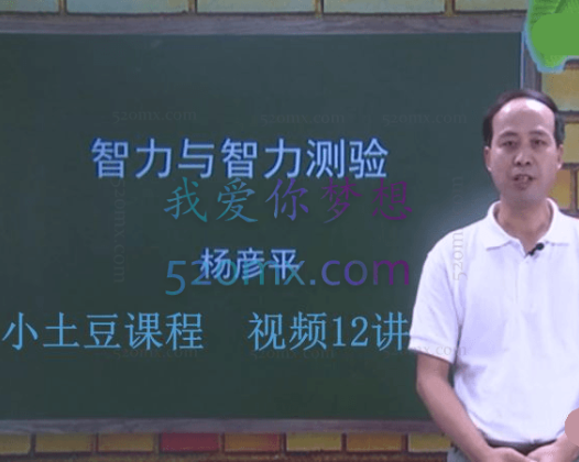 杨彦平博士：少儿智力与智力测验 智商发展培育 课程12讲视频
