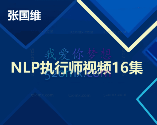 张国维：NLP执行师视频16集