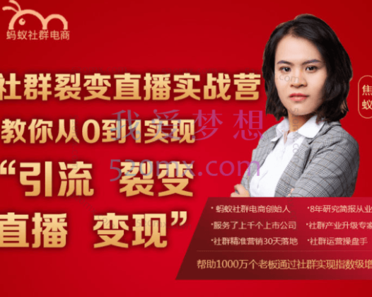 蚂蚁社群电商·社群裂变直播实战营