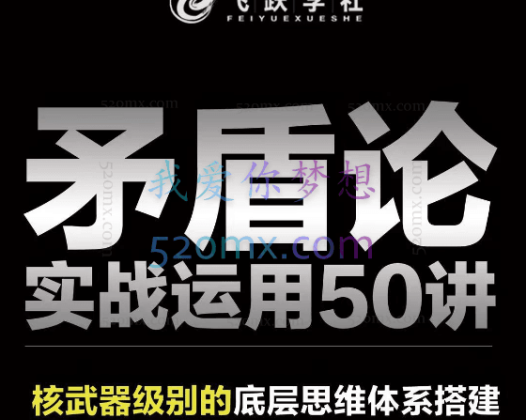 矛盾论实战运用50讲:职场创业投资人生等的飞跃秘籍