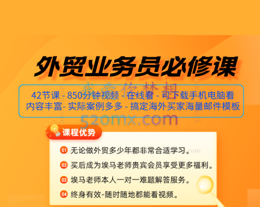 外贸业务能力全面提升涵盖:开发信、询盘翻倍技巧、商务英语、催单系列等