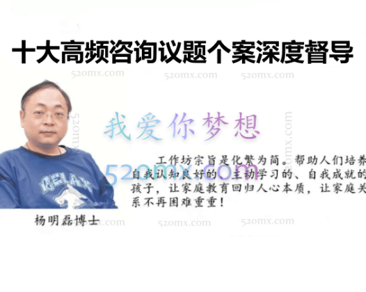 杨明磊：十大高频咨询议题个案深度督导