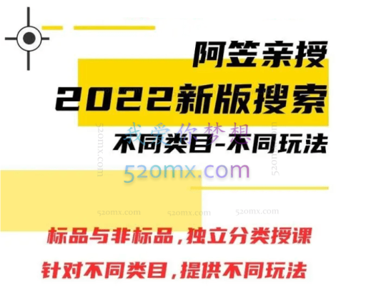 阿笠2022新搜索玩法实操+旧搜索实操内训(1-9)期,价值3980元