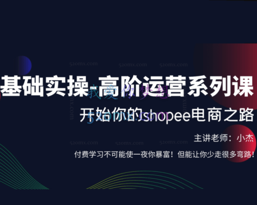 【东南亚shopee跨境电商】运营精品班/陪跑实操/基础-高阶运营技巧系列课