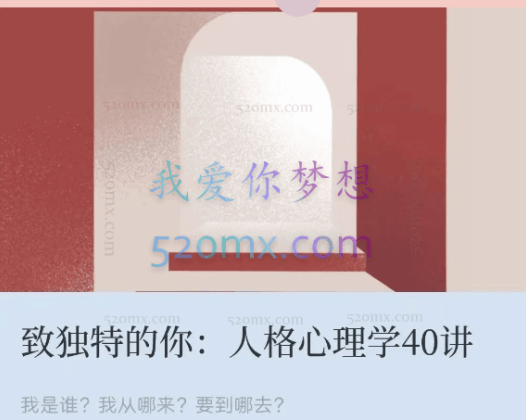 王芳：致独特的你人格心理学40讲