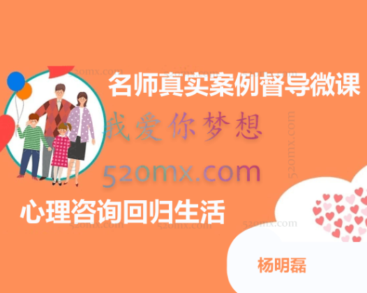 杨明磊【名师真实案例督导微课】让心理咨询回归生活 微课10讲 录音