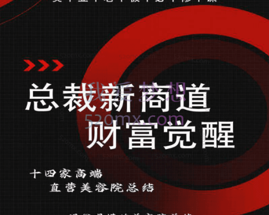 九亿美商学：总裁新商道（美业老板必修课）