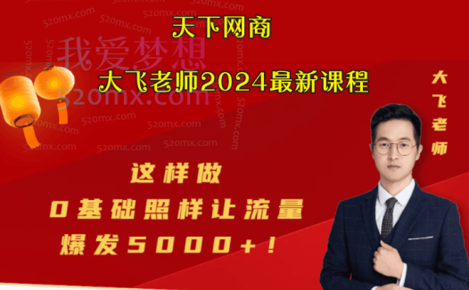 天下网商-2024大飞老师淘宝运营课程
