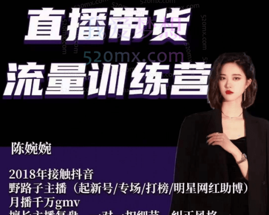 陈婉婉：直播带货流量训练营